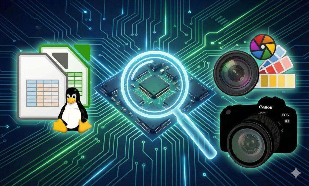 LibreOffice 25.8.4 e Darktable 5.4