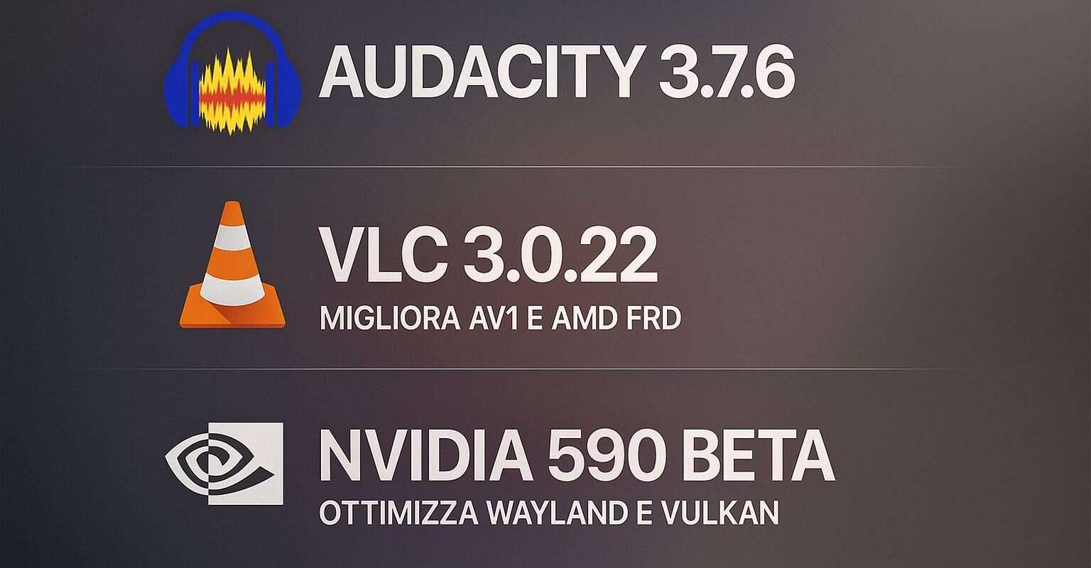 audacity 3 7 6 vlc 3 0 22 nvidia 590
