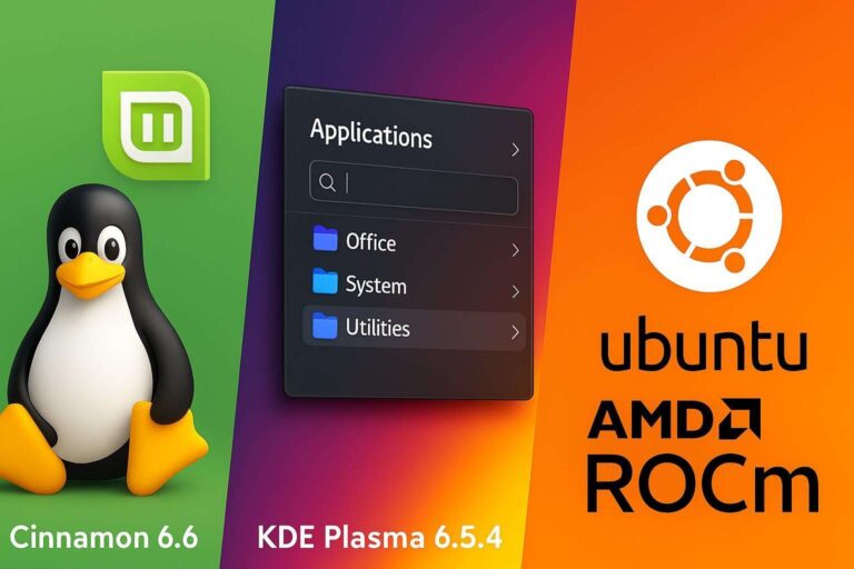 cinnamon 6 6 menu kde plasma 6 5 4 amd rocm