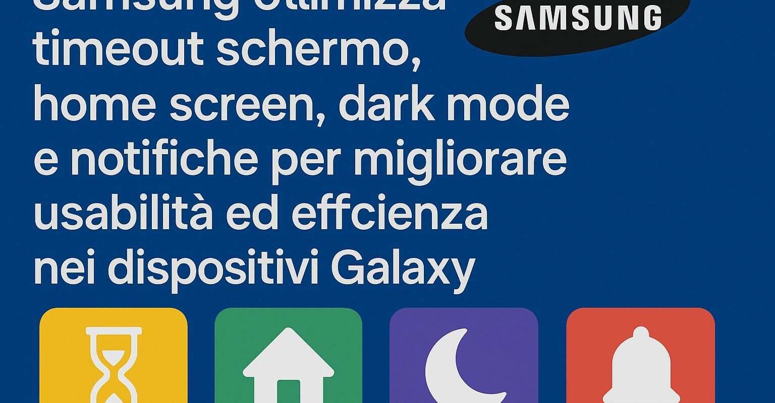 galaxy timeout schermo dark mode notifiche