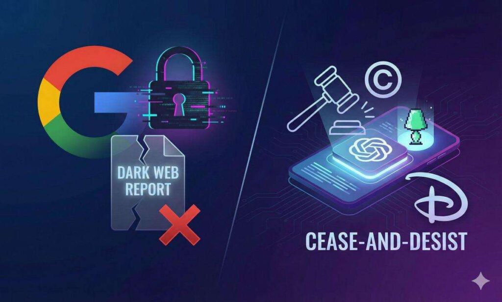 google chiude dark web reports disney cease desist ai