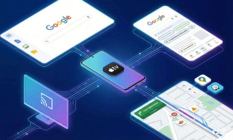 google novita menu ai search discover apple tv cast