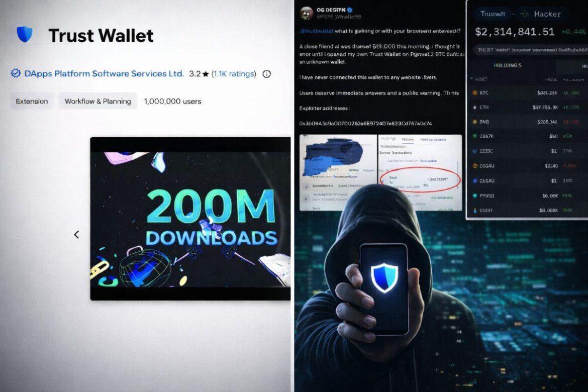 hack trust wallet 55 milioni