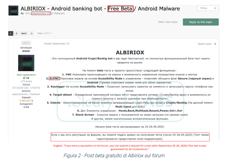 Albiriox Rat diventa nuova minaccia mobile globale con controllo remoto e frodi on-device 7 image 19