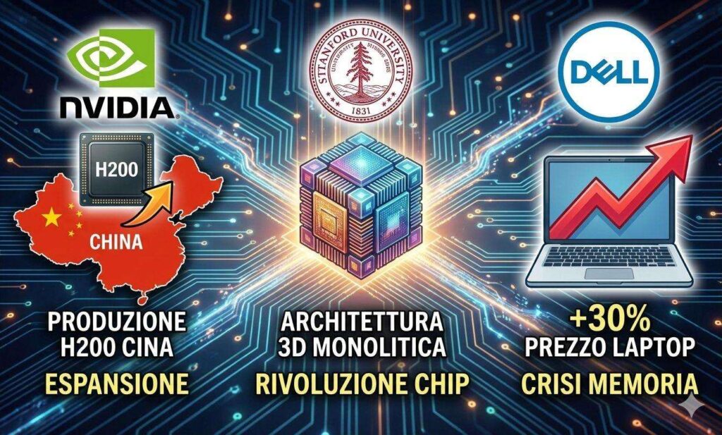 nvidia h200 cina chip 3d stanford rincari dell