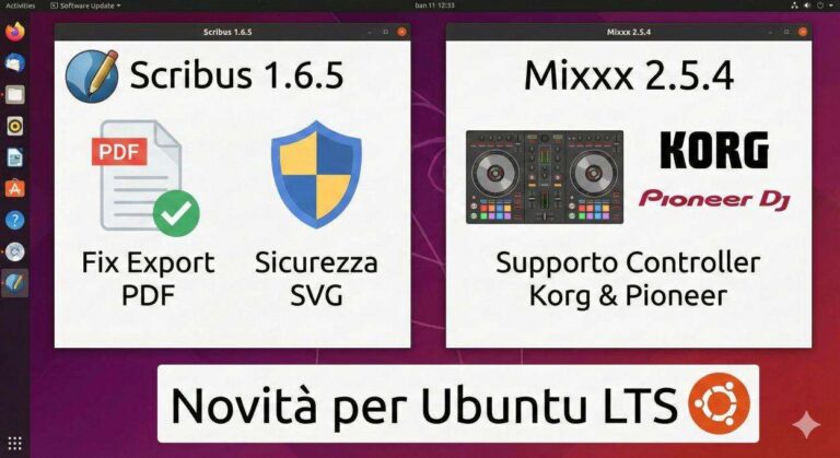 scribus 1 6 5 mixxx 2 5 4 aggiornamenti linux open source