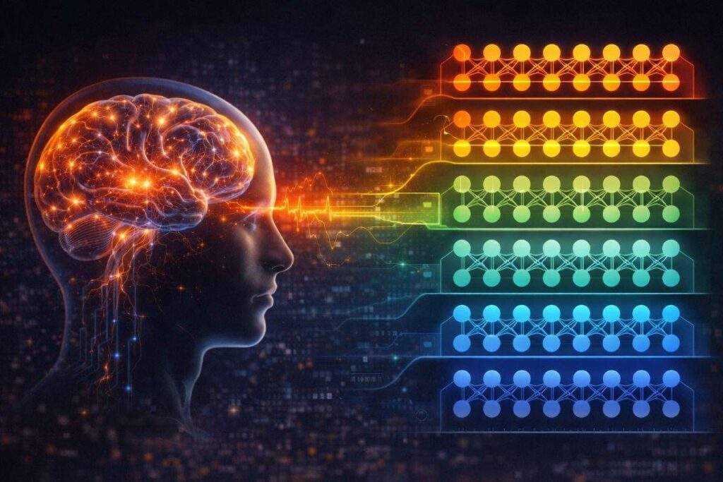 Gerarchia dei layer LLM e cervello umano: perché il linguaggio segue la stessa dinamica temporale 6 Gerarchia dei layer LLM e cervello umano: perché il linguaggio segue la stessa dinamica temporale