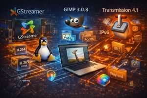 GStreamer 1.28, Transmission 4.1 e GIMP 3.0.8: l’open-source alza l’asticella su Linux
