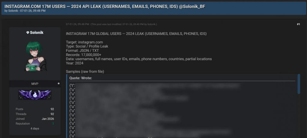 Instagram nega violazione dati su 17 milioni di account e la California colpisce il mercato nero dei dati sanitari 16 image 344