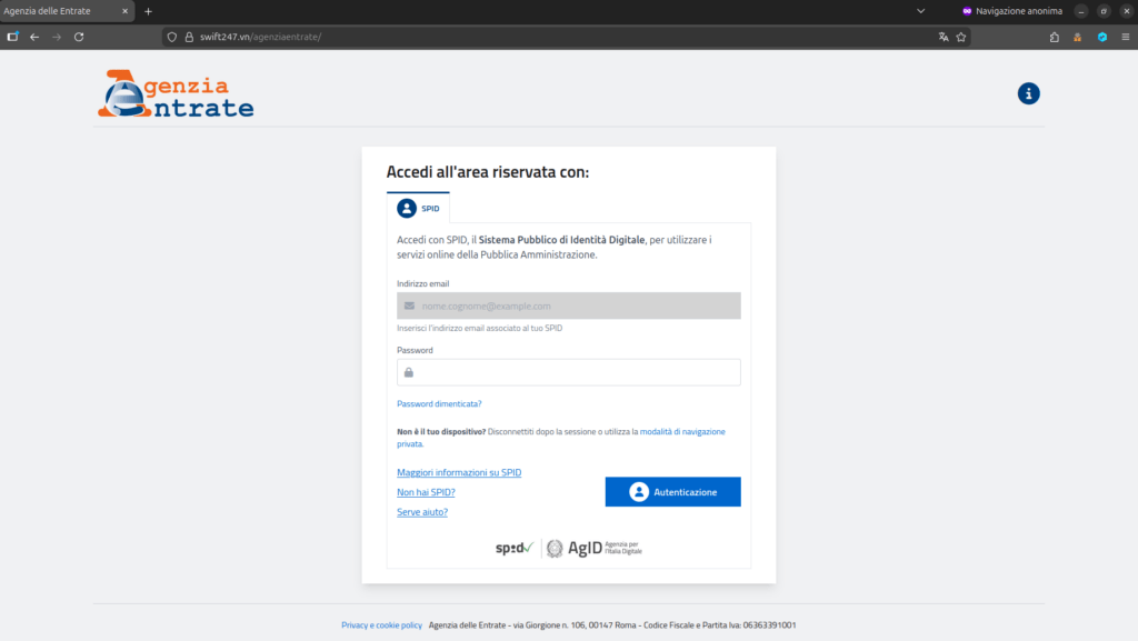 Phishing SPID: come funzionano le campagne con logo AdE e Google Sites 16 image 560
