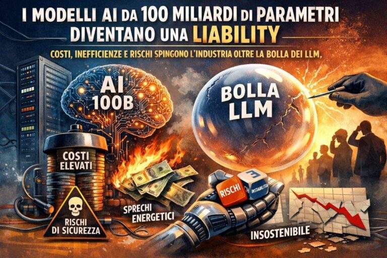 I modelli AI da 100 miliardi di parametri sono diventati una liability per l’industria 4 modelli ai 100 miliardi parametri rischio
