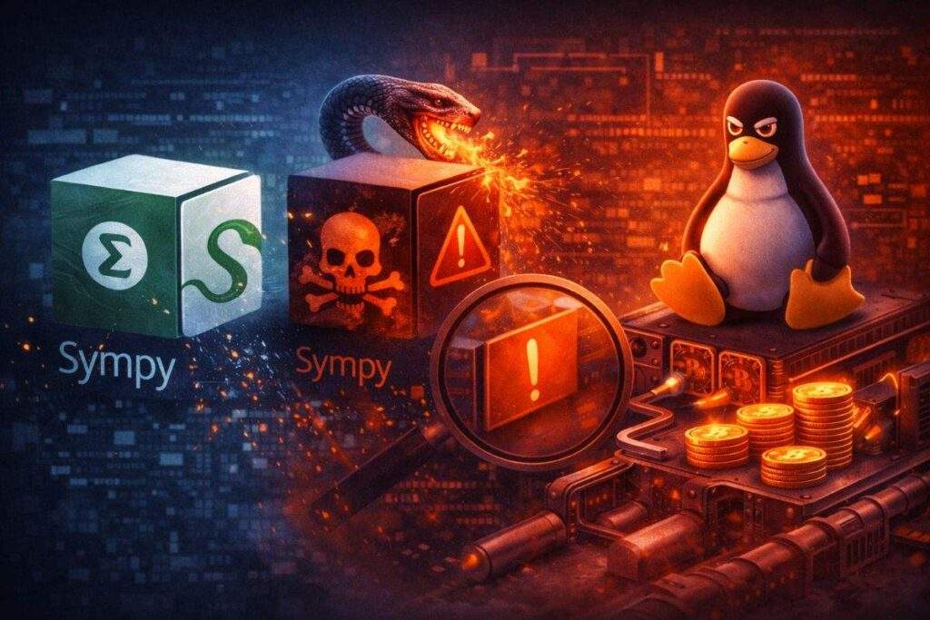 pacchetto pypi sympy dev malware cryptomining