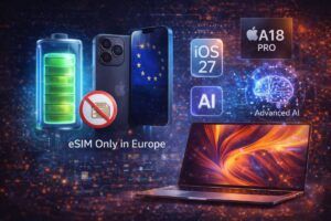 Apple accelera: iPhone solo eSIM in Europa e MacBook economico con chip A18 Pro