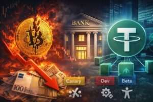 Bitcoin sotto 66.000 euro: il mercato cripto brucia miliardi mentre l’asse istituzionale non arretra