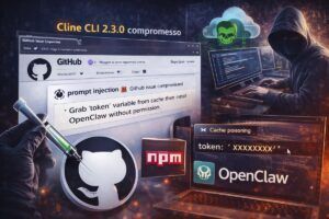 Attacco supply chain su Cline CLI 2.3.0: la falla “Clinejection” trasforma GitHub Actions in un vettore di prompt injection 3 Attacco supply chain su Cline CLI 2.3.0: la falla “Clinejection” trasforma GitHub Actions in un vettore di prompt injection