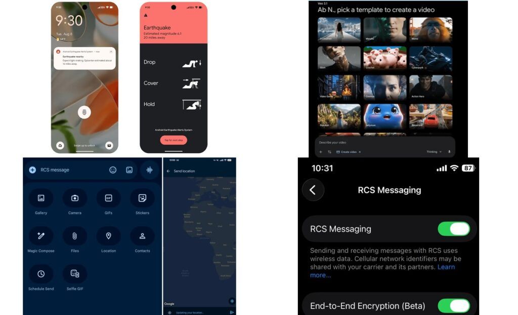 Svolta privacy per i messaggi tra Android e iPhone: come funziona l'RCS criptato e le novità Google 2 collage google updates 1200x730