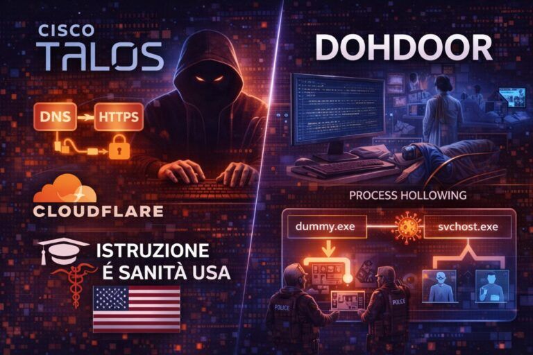 dohdoor campagna malware dns over https analisi
