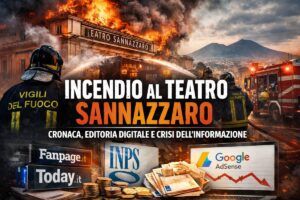 Incendio al Teatro Sannazaro: la notizia corre e l’editoria digitale resta senza ossigeno 1 Incendio al Teatro Sannazaro: la notizia corre e l’editoria digitale resta senza ossigeno