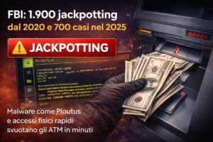 Fbi: 1.900 jackpotting dal 2020, e nel 2025 gli atm perdono 18 milioni in pochi minuti 3 Fbi: 1.900 jackpotting dal 2020, e nel 2025 gli atm perdono 18 milioni in pochi minuti