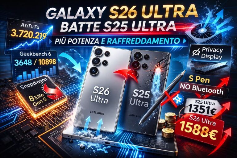 galaxy s26 ultra prestazioni raffreddamento prezzo