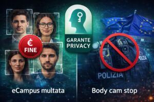 Garante privacy colpisce eCampus con 50mila euro e blocca body cam a Pescara