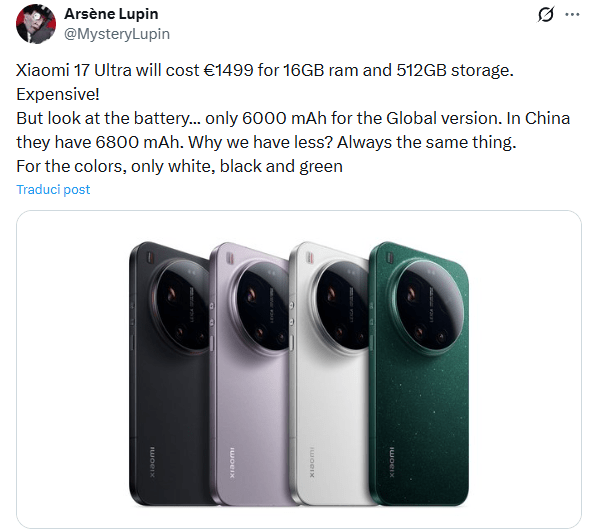 Xiaomi 17 Ultra a 1499 euro: posizionamento premium cambia strategia in Europa 3 image 12