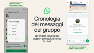 WhatsApp cambia i gruppi: storia messaggi “su richiesta” e messaggi programmati su iOS