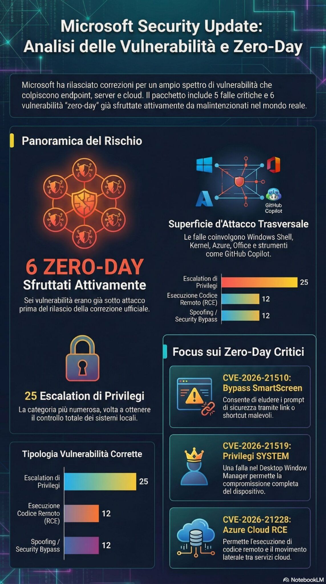 Microsoft Patch Tuesday febbraio 2026: 6 zero-day sfruttati e 58 ...