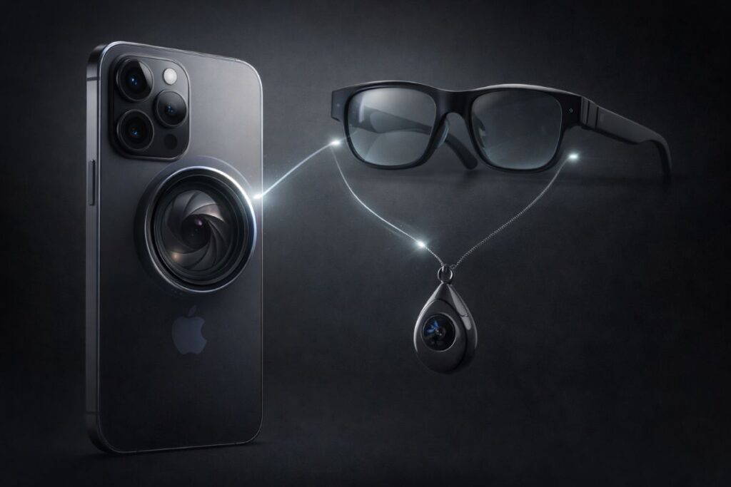 Apple prepara iPhone 18 Pro e wearables AI: apertura variabile, A20 Pro a 2 nm e nuovi dispositivi “sempre connessi” 2 iphone apertura variabile smartglasses