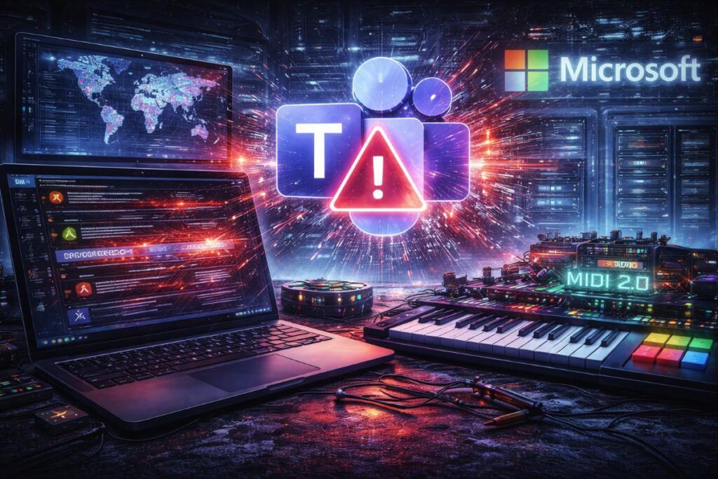 microsoft outage teams ai recommendation poisoning midi 2 windows 11