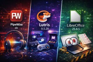 PipeWire 1.6, Lutris 0.5.20 e LibreOffice 25.8.5: gli update di febbraio che spingono il desktop Linux