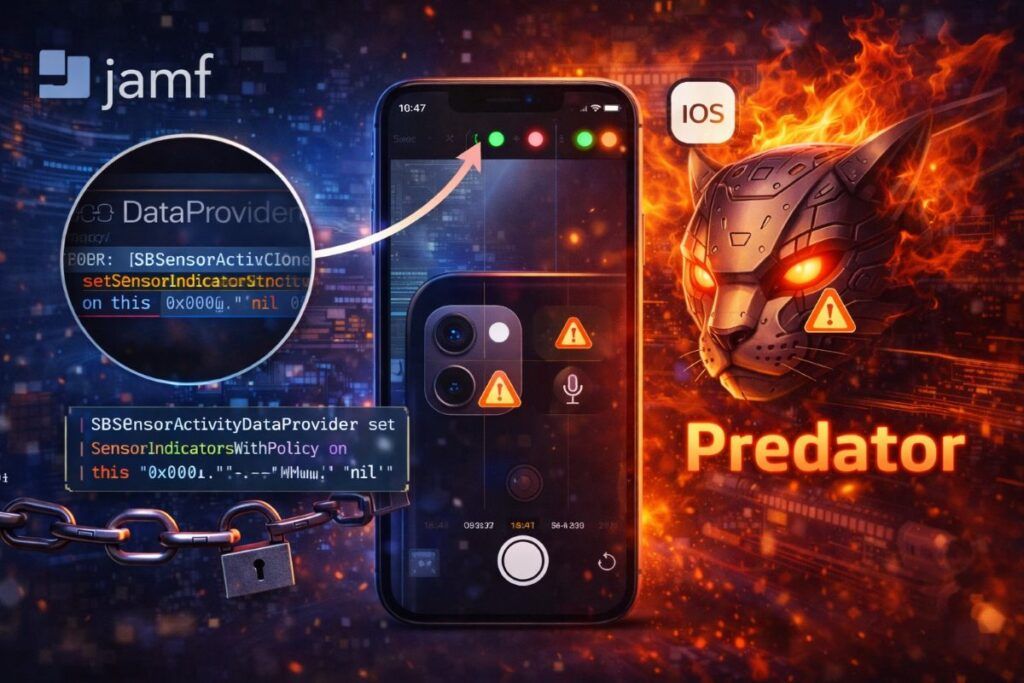 Predator spegne i puntini di iOS con un solo hook: la privacy “visibile” crolla quando self diventa nil 2 predator spyware hook nil indicatori ios hidden dot