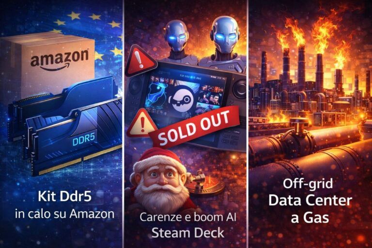 prezzi ddr5 europa calo carenze steam deck data center gas