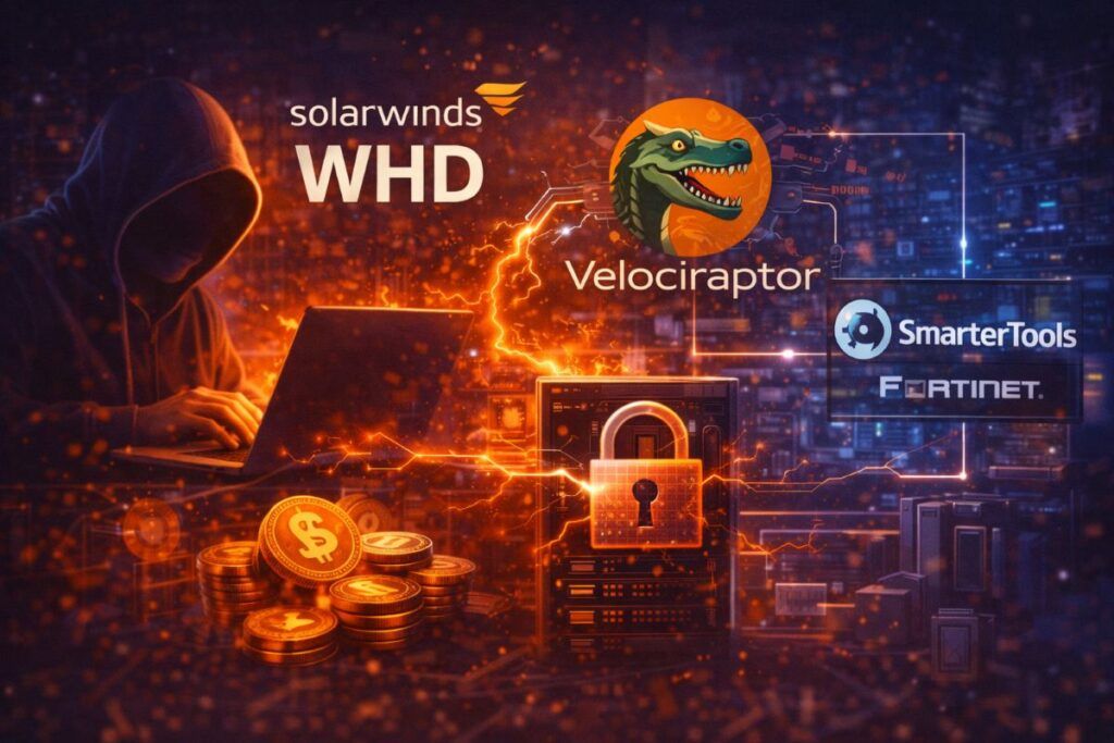 solarwinds whd velociraptor smartertools fortinet exploit