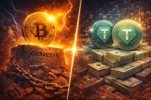 Tributo Bitcoin al blocco genesis e la svolta infrastrutturale delle stablecoin secondo Tether