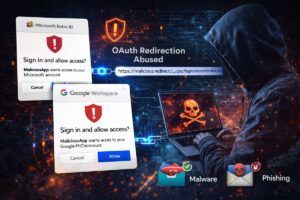 Microsoft lancia l'allarme: un nuovo attacco sfrutta il reindirizzamento OAuth di Entra ID e Google per diffondere phishing e malware 3 Microsoft lancia l’allarme: un nuovo attacco sfrutta il reindirizzamento OAuth di Entra ID e Google per diffondere phishing e malware