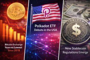 Bitcoin ai minimi dal 2018 sugli exchange: mentre l'offerta scarseggia, debutta l'ETF Polkadot negli USA 3 Bitcoin ai minimi dal 2018 sugli exchange: mentre l’offerta scarseggia, debutta l’ETF Polkadot negli USA