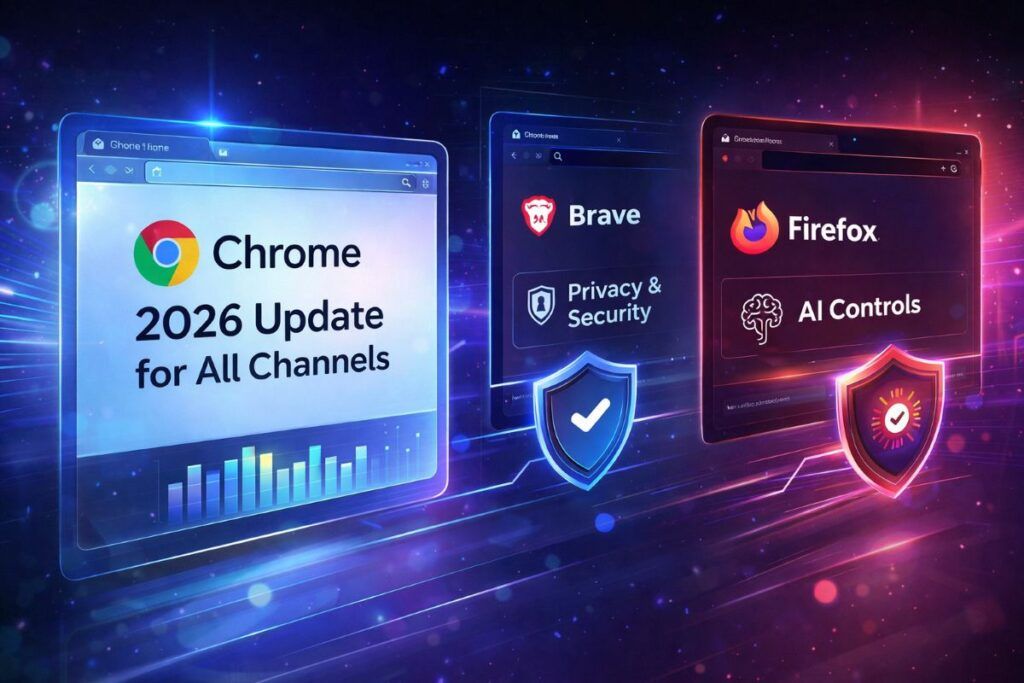 browser ai privacy aggiornamenti chrome firefox brave 2026
