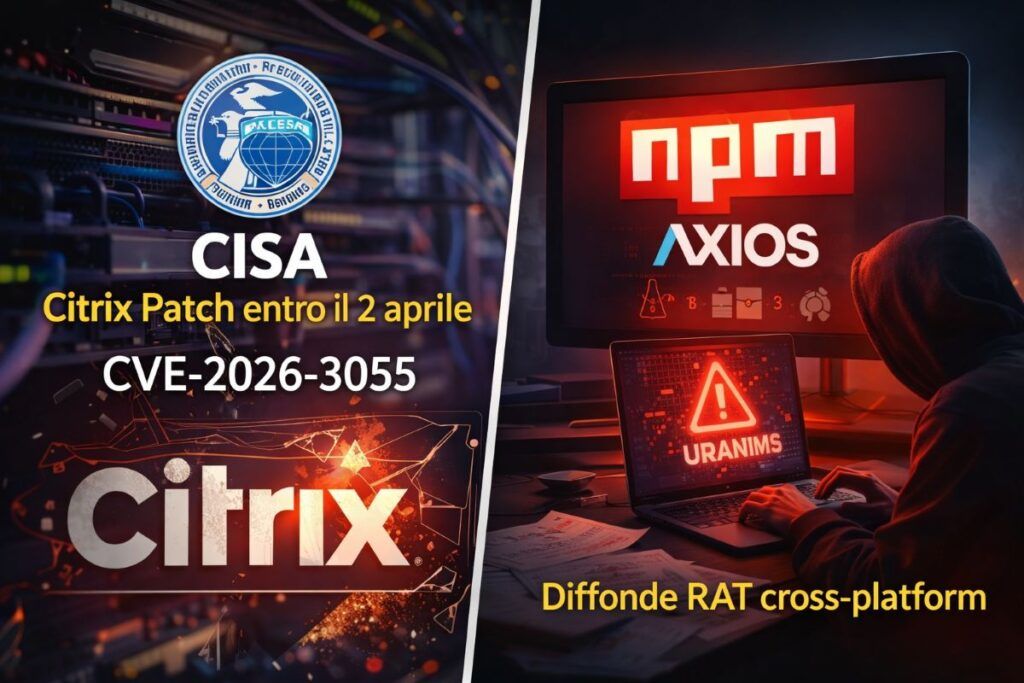 cisa patch citrix netscaler axios npm supply chain 2026