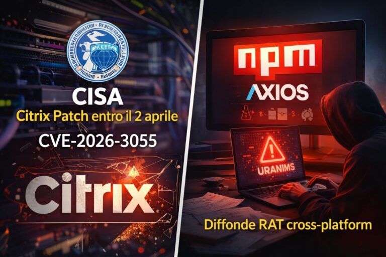 cisa patch citrix netscaler axios npm supply chain 2026