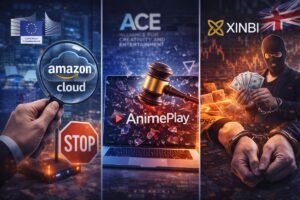 Commissione UE indaga su Amazon Cloud mentre ACE chiude AnimePlay e Londra sanziona Xinbi