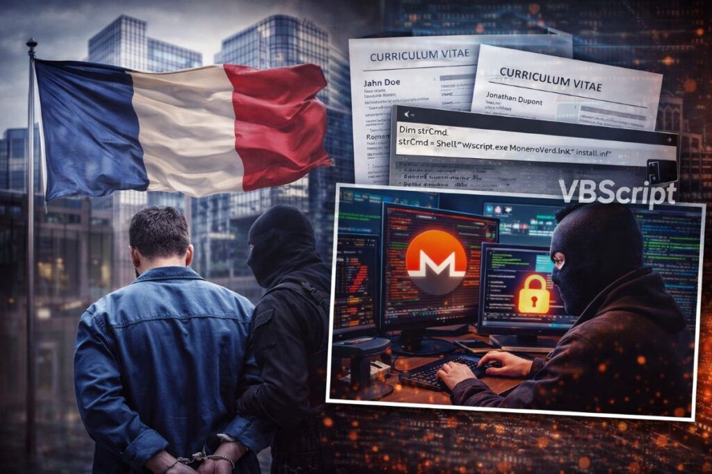faux elevate phishing vbs monero miner francia