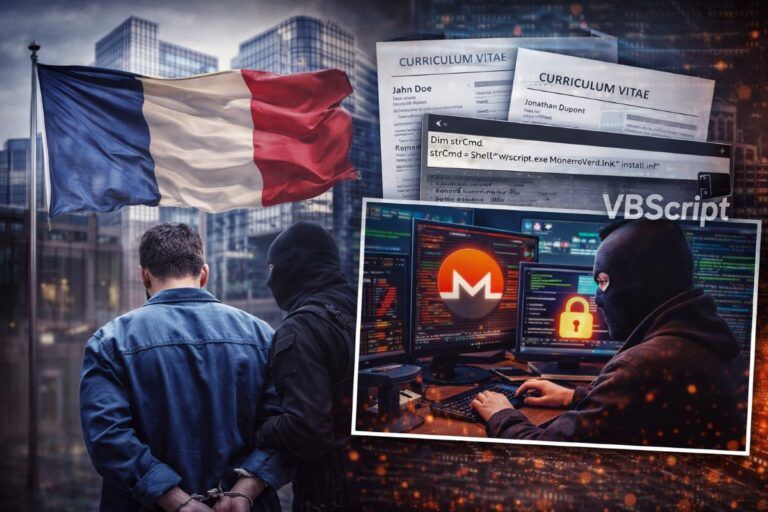 faux elevate phishing vbs monero miner francia