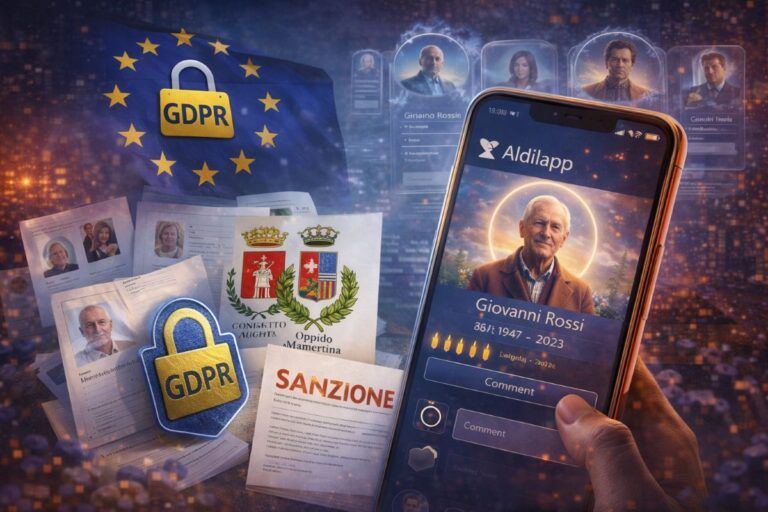 garante privacy sanzioni aldilapp defunti