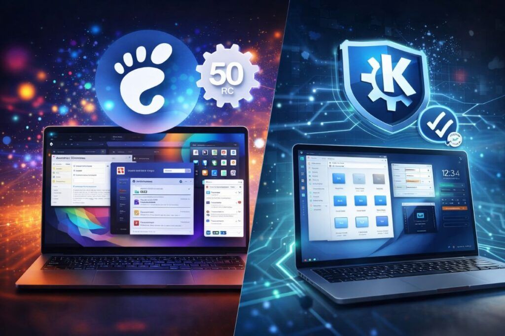 gnome 50 rc kde gear 25 12 3 rilascio linux