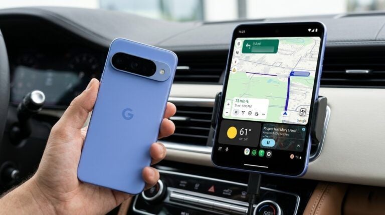 google pixel 11 render android auto ev tap to share 2026