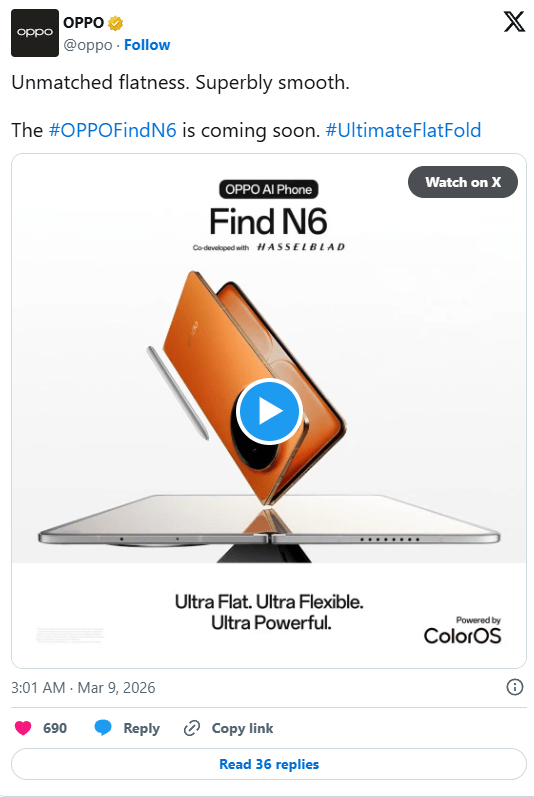 Oppo Find N6 pieghevole, OnePlus 15T compatto e Vivo X300s da 200 MP: BBK scuote il mercato 4 image 267