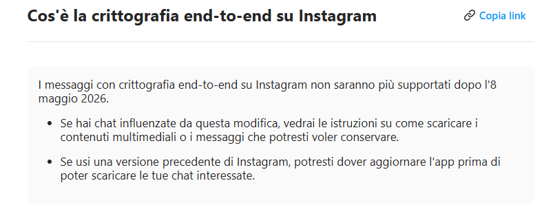Meta elimina crittografia end-to-end su Instagram e introduce account minori su WhatsApp 3 image 645