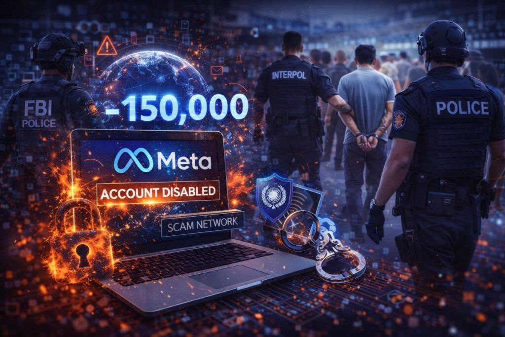 meta smantella reti scam 150000 account