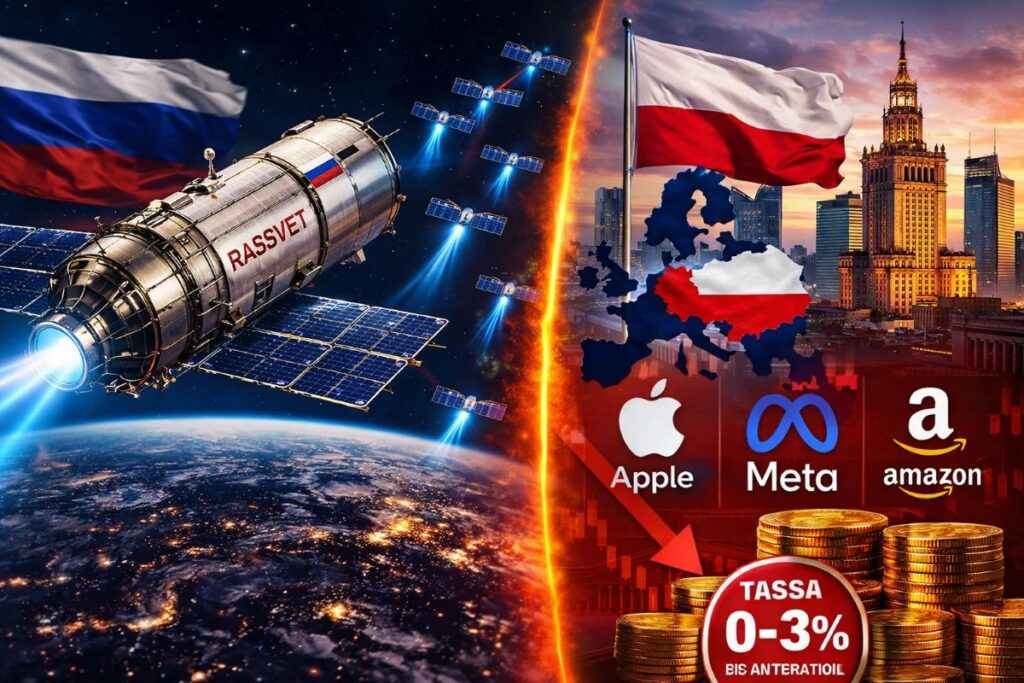 russia rassvet satelliti starlink polonia tassa digital service